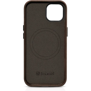 Kup Etui iCarer Oil Wax Premium Leather MagSafe Apple iPhone 15 Plus / 14 Plus hnědé - ICR495 - {ean13} - Sklep Home Screen