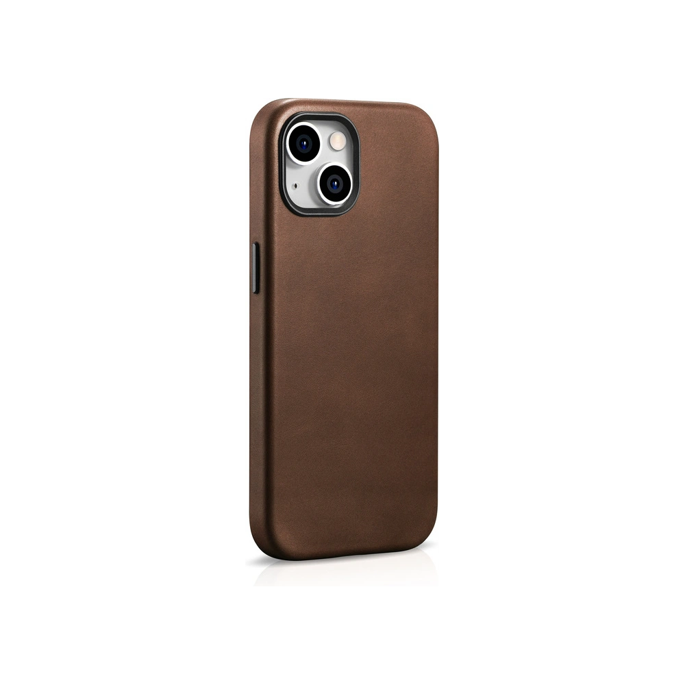 Etui iCarer Oil Wax Premium Leather MagSafe Apple iPhone 15 Plus / 14 Plus brązowe