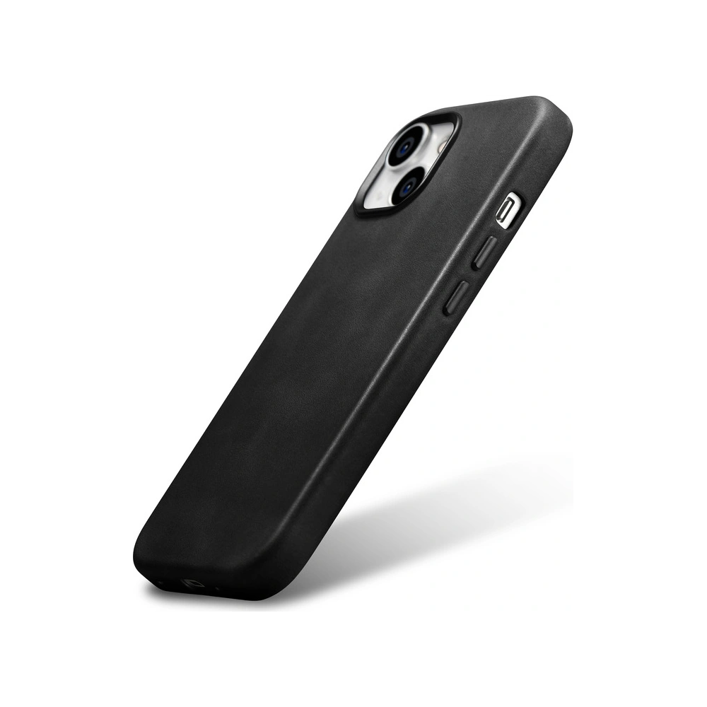 Etui iCarer Oil Wax Premium Leather MagSafe Apple iPhone 15 Plus / 14 Plus czarne