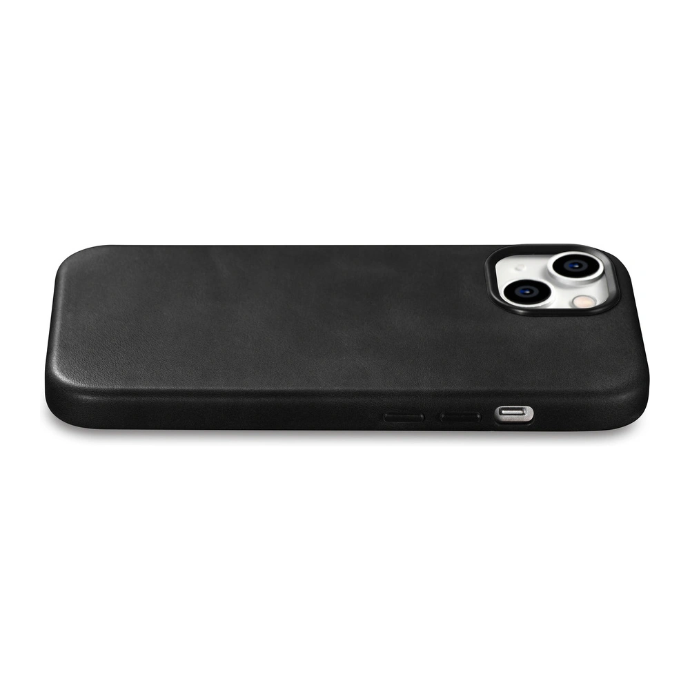 Etui iCarer Oil Wax Premium Leather MagSafe Apple iPhone 15 Plus / 14 Plus czarne