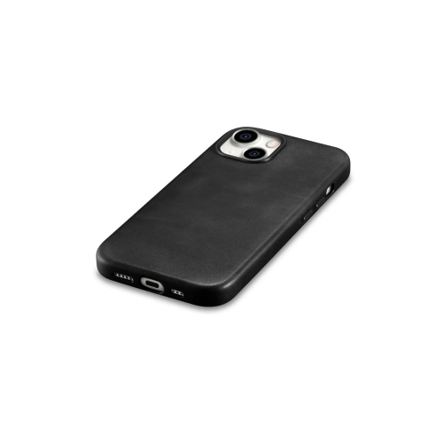 Kup Etui iCarer Oil Wax Premium Bőr MagSafe Apple iPhone 15 Plus / 14 Plus fekete - ICR496 - {ean13} - Sklep Home Screen