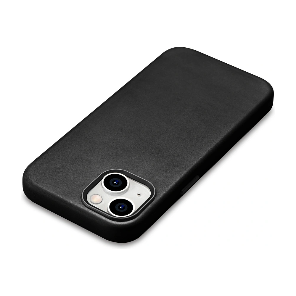 Etui iCarer Oil Wax Premium Leather MagSafe Apple iPhone 15 Plus / 14 Plus czarne