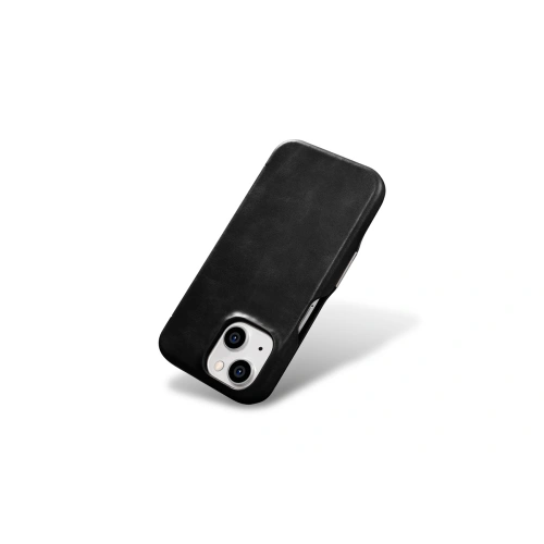 Kup Etui iCarer Oil Wax Premium Bőr MagSafe Apple iPhone 15 Plus / 14 Plus fekete - ICR496 - {ean13} - Sklep Home Screen