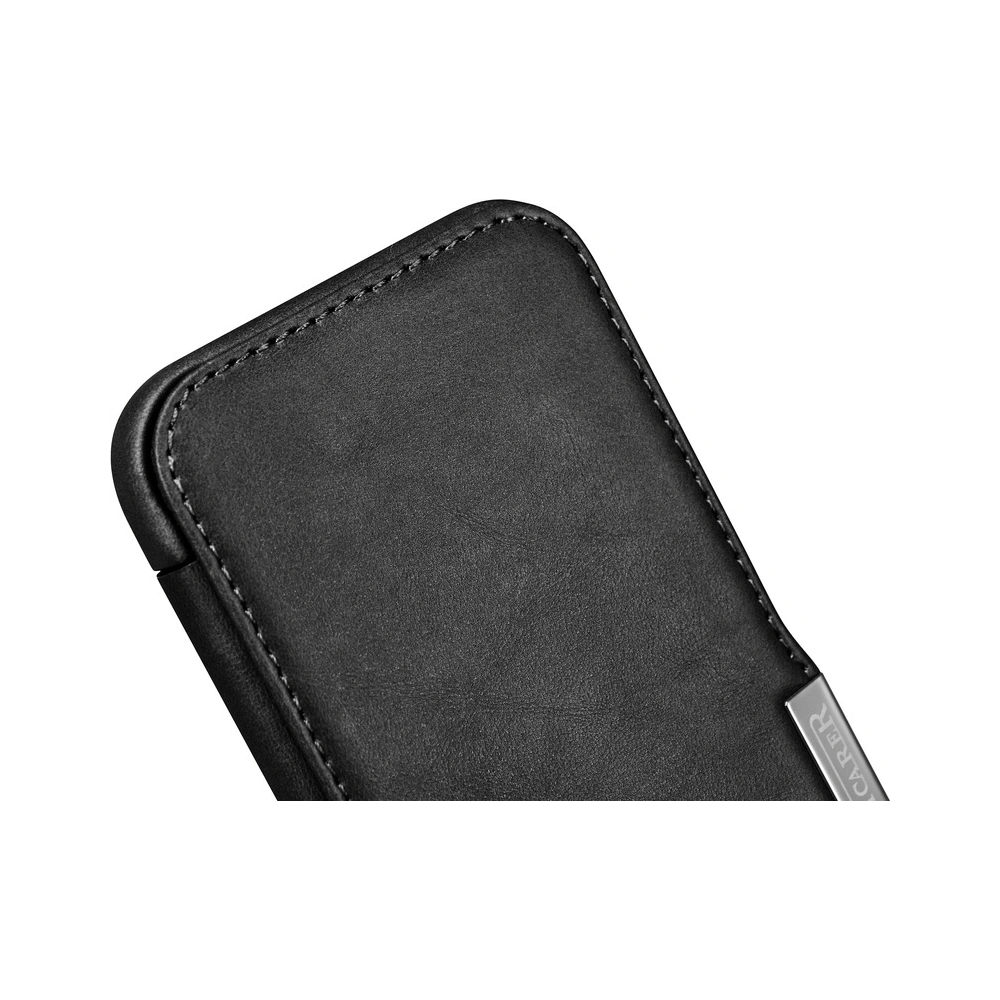 Etui iCarer Oil Wax Premium Leather MagSafe Apple iPhone 15 Plus / 14 Plus czarne