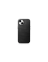 iCarer Oil Wax Premium Leather MagSafe Apple iPhone 15 black