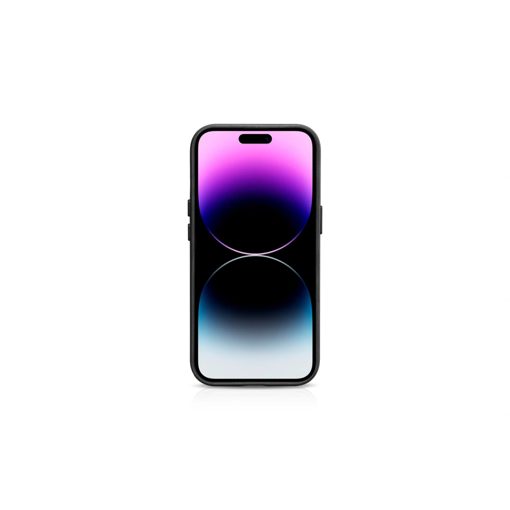 Etui iCarer Oil Wax Premium Leather MagSafe Apple iPhone 15 czarne