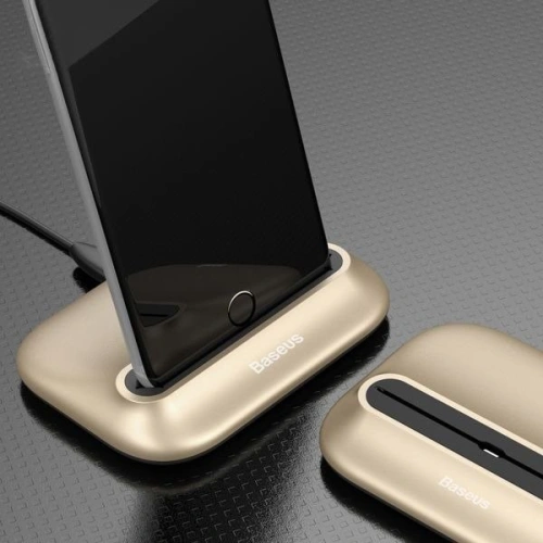 Buy Baseus Little Volcano Docking Station Lightning Port Silver Gold - BSU198GLD - {ean13} - Home Screen Store Europe