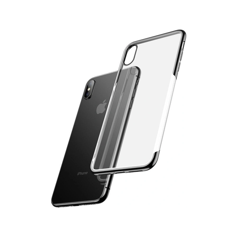 Przezroczyste etui Baseus Shining Case do iPhone X / XS (czarne)