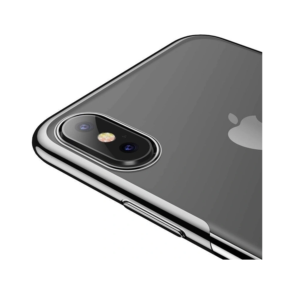 Przezroczyste etui Baseus Shining Case do iPhone X / XS (czarne)