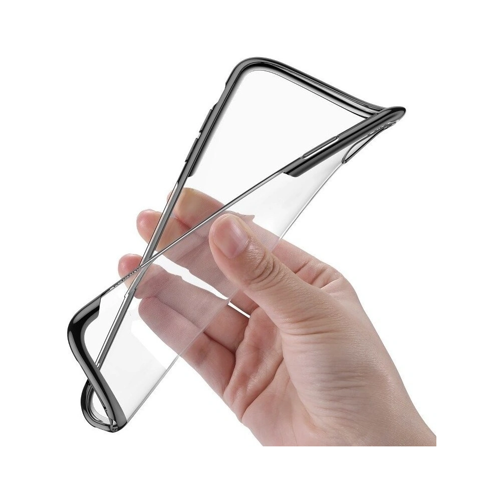 Przezroczyste etui Baseus Shining Case do iPhone X / XS (czarne)