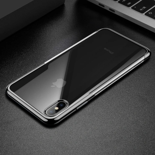 Kup Durchsichtige Hülle Baseus Shining Case für iPhone X / XS (schwarz) - BSU201BLK - {ean13} - Sklep Home Screen