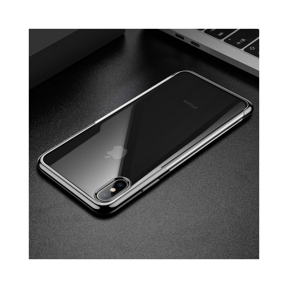 Przezroczyste etui Baseus Shining Case do iPhone X / XS (czarne)