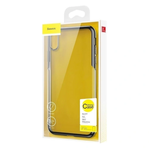 Kup Etui transparent Baseus Shining Case pentru iPhone X / XS (negru) - BSU201BLK - {ean13} - Sklep Home Screen