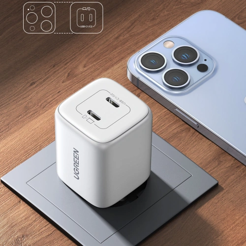 Kup Ładowarka sieciowa UGREEN CD294 2xUSB-C, 45W, QC, PD (biała) - UGR1672 - {ean13} - Sklep Home Screen