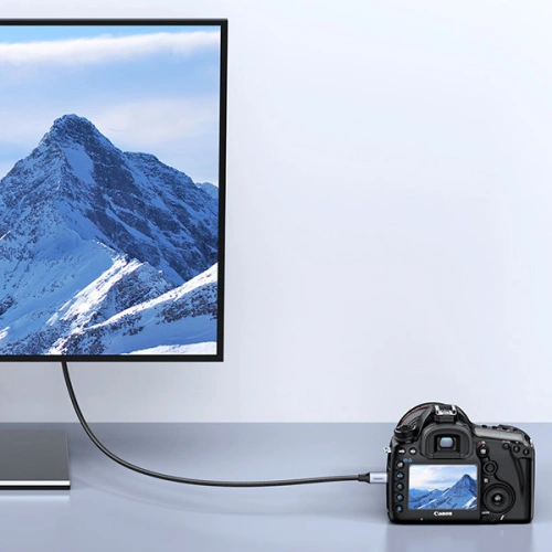 Kup Kabel / Adapter UGREEN HD164 micro HDMI zu HDMI 2.1 8K 2m (grau) - UGR1675 - {ean13} - Sklep Home Screen