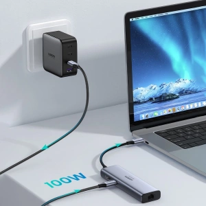 Kup UGREEN CM511 Hub 5in1 Adapter, USB-C zu HDMI 1.4, 3xUSB-A, USB-C, PD, 100W (grau) - UGR1678 - {ean13} - Sklep Home Screen
