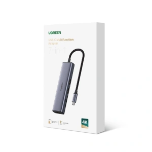 Kup UGREEN CM511 Hub 5in1 Adapter, USB-C zu HDMI 1.4, 3xUSB-A, USB-C, PD, 100W (grau) - UGR1678 - {ean13} - Sklep Home Screen