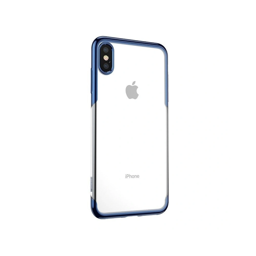 Przezroczyste etui Baseus Shining Case do iPhone X / XS (niebieskie)