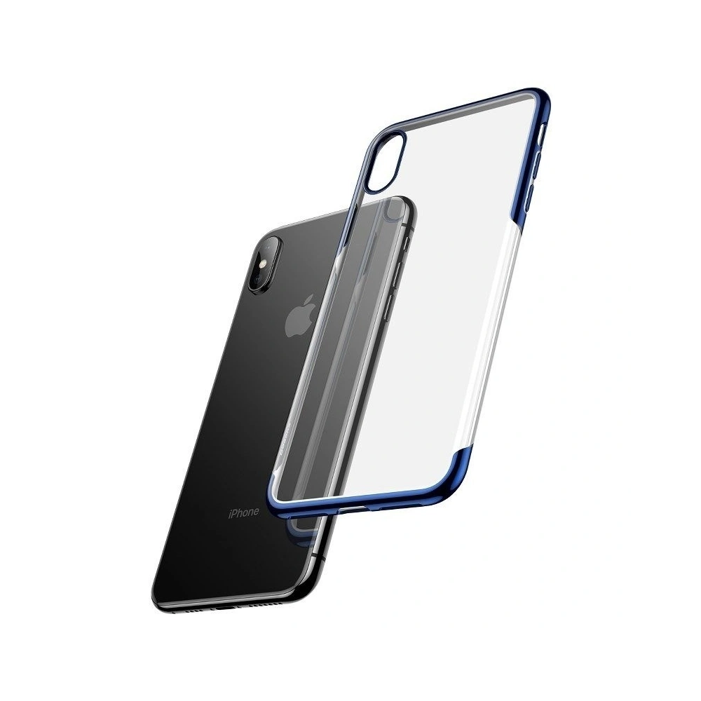 Przezroczyste etui Baseus Shining Case do iPhone X / XS (niebieskie)