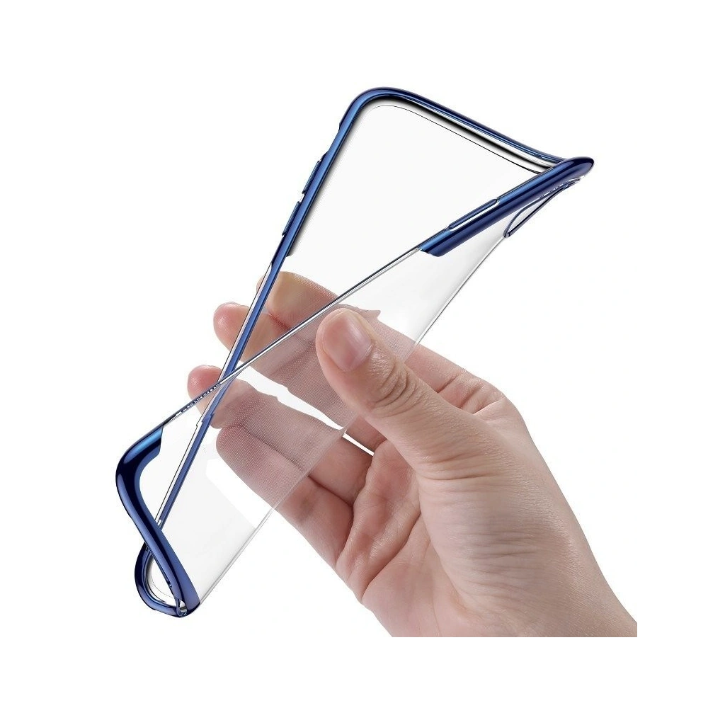 Przezroczyste etui Baseus Shining Case do iPhone X / XS (niebieskie)