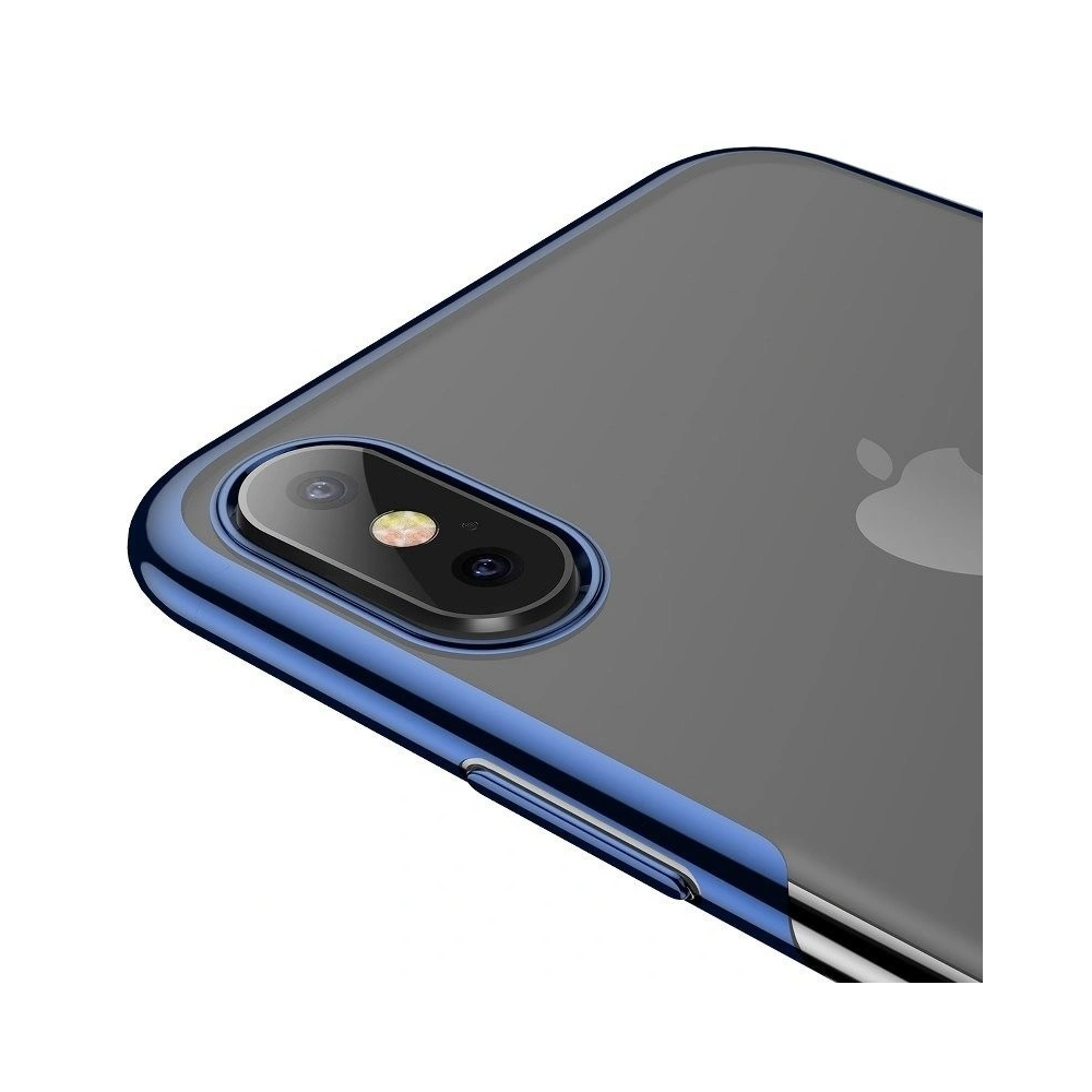 Przezroczyste etui Baseus Shining Case do iPhone X / XS (niebieskie)