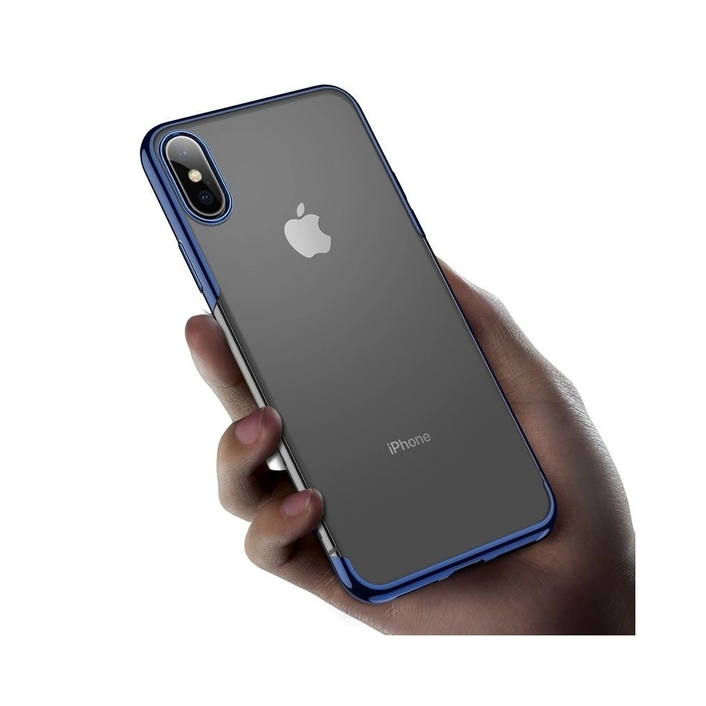 Przezroczyste etui Baseus Shining Case do iPhone X / XS (niebieskie)