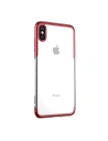Etui transparent Baseus Shining Case pentru iPhone X / XS (roșu)