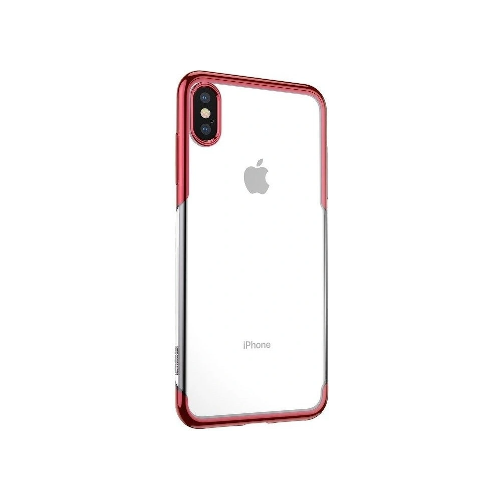 Przezroczyste etui Baseus Shining Case do iPhone X / XS (czerwone)
