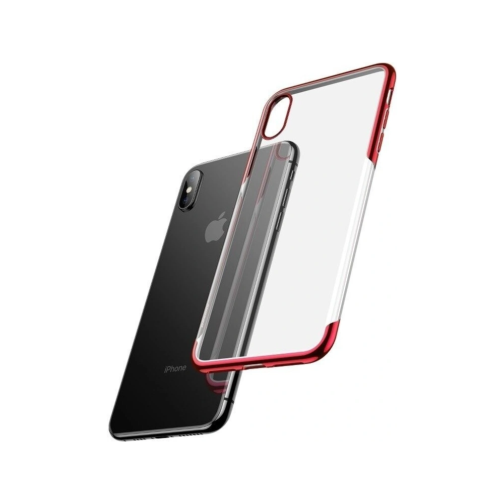 Przezroczyste etui Baseus Shining Case do iPhone X / XS (czerwone)