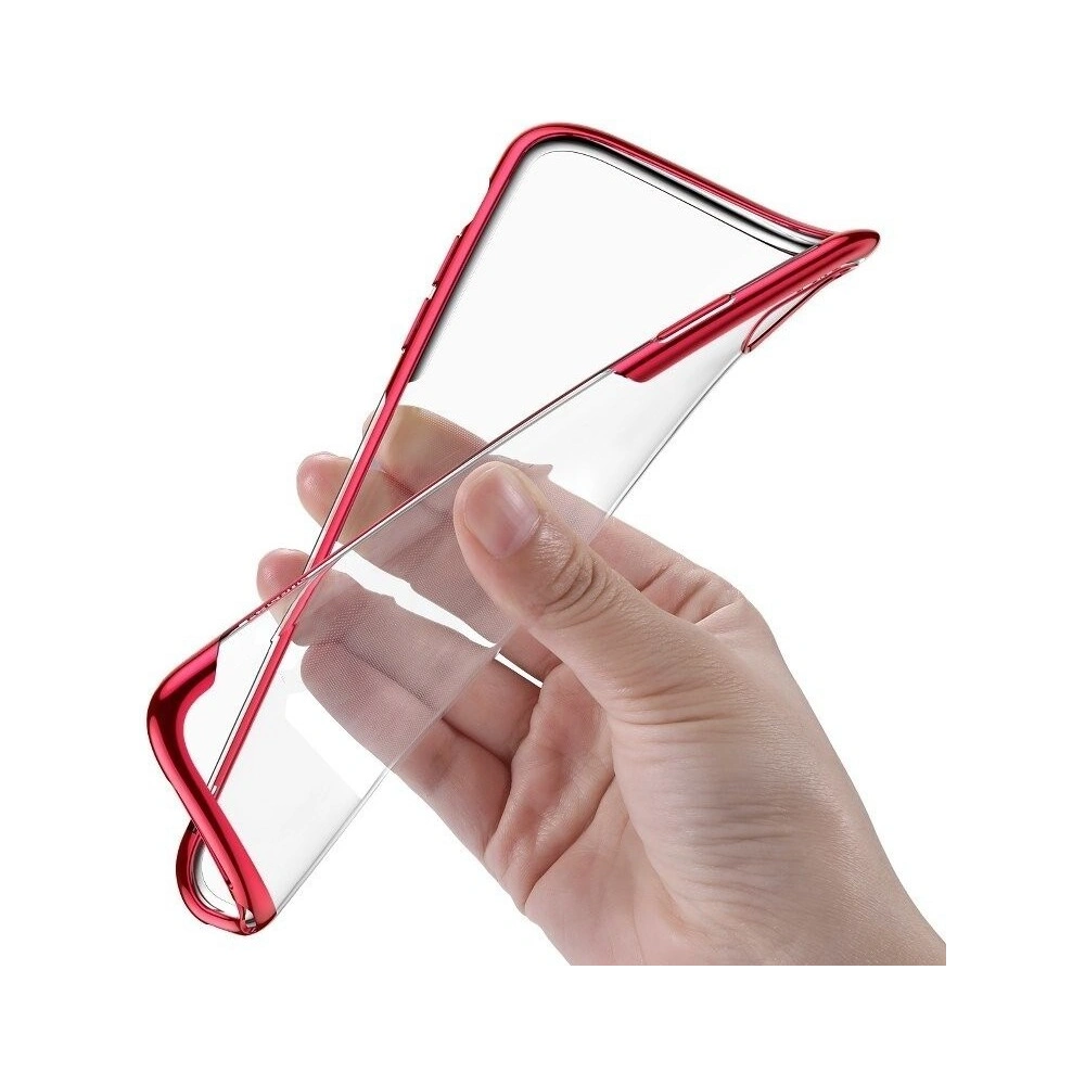 Przezroczyste etui Baseus Shining Case do iPhone X / XS (czerwone)