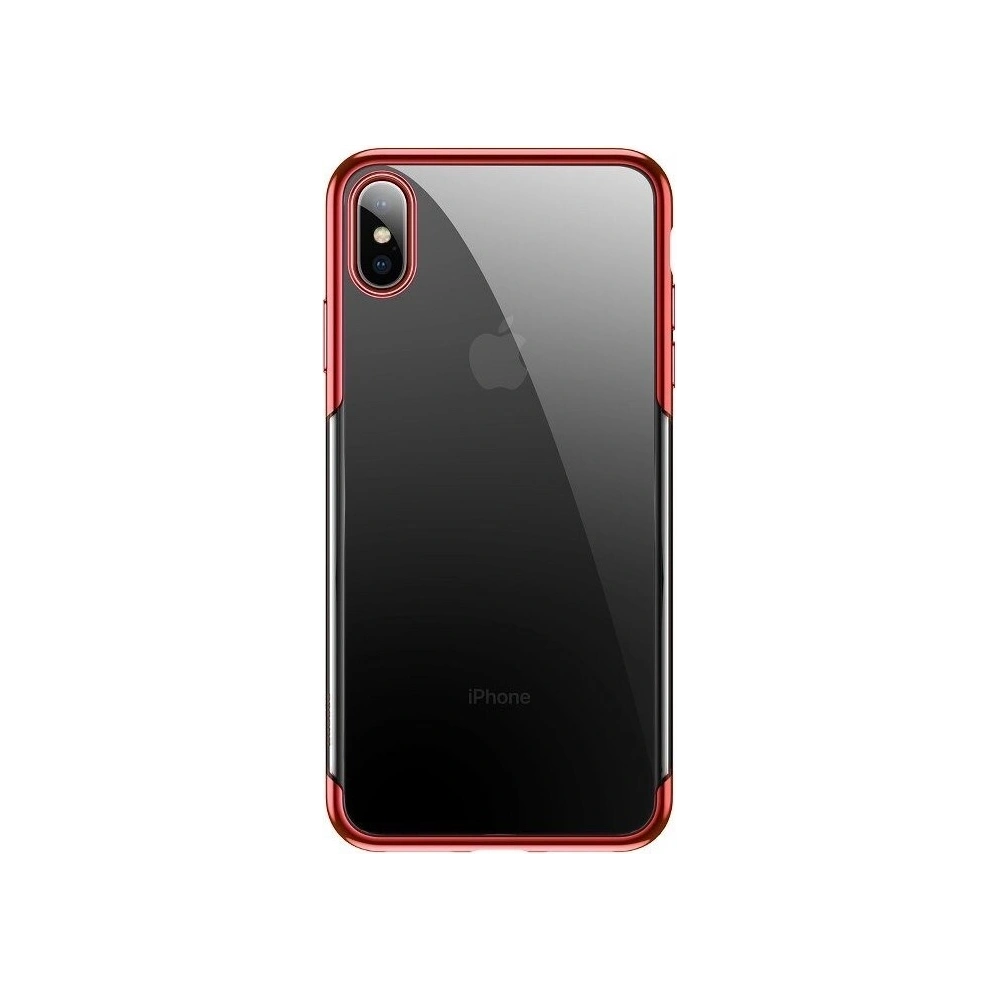 Przezroczyste etui Baseus Shining Case do iPhone X / XS (czerwone)