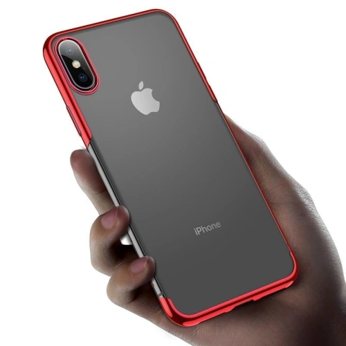Kup Durchsichtige Hülle Baseus Shining Case für iPhone X / XS (rot) - BSU204RED - {ean13} - Sklep Home Screen