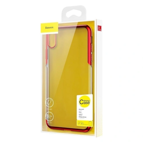 Kup Durchsichtige Hülle Baseus Shining Case für iPhone X / XS (rot) - BSU204RED - {ean13} - Sklep Home Screen