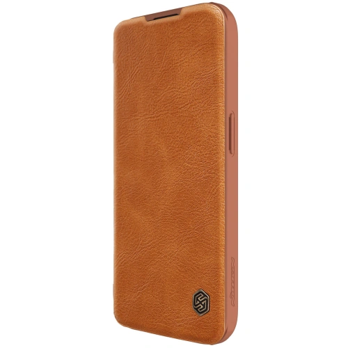 Buy Nillkin Qin Leather Pro with camera cover Apple iPhone 15 Pro Max brown - NLK1174 - {ean13} - Home Screen Store Europe