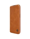 Buy Nillkin Qin Leather Pro with camera cover Apple iPhone 15 Pro Max brown - NLK1174 - {ean13} - Home Screen Store Europe