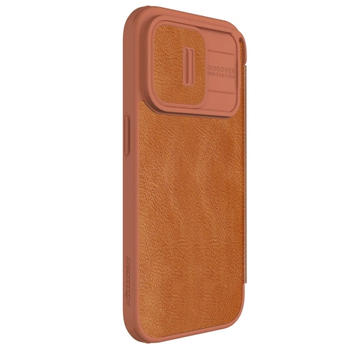 Kup Case mit Klappe Nillkin Qin Leather Pro mit Kameraschutz für Apple iPhone 15 Pro Max in braun - NLK1174 - {ean13} - Sklep Home Screen