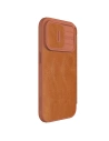 Kup Case mit Klappe Nillkin Qin Leather Pro mit Kameraschutz für Apple iPhone 15 Pro Max in braun - NLK1174 - {ean13} - Sklep Home Screen