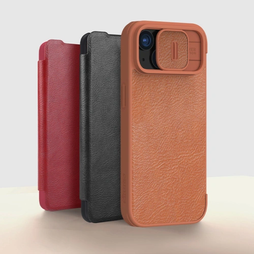 Kup Case mit Klappe Nillkin Qin Leather Pro mit Kameraschutz für Apple iPhone 15 Pro Max in braun - NLK1174 - {ean13} - Sklep Home Screen