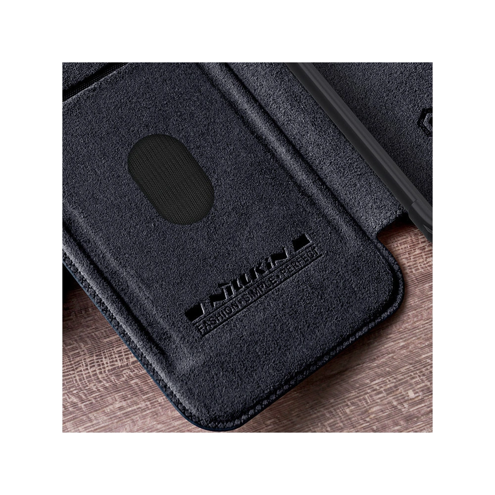 Etui z klapką Nillkin Qin Leather Pro z osłoną aparatu Apple iPhone 15 Pro Max brązowe