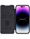 Case mit Klappe Nillkin Qin Leather Pro mit Kameraschutz für Apple iPhone 15 Pro Max schwarz