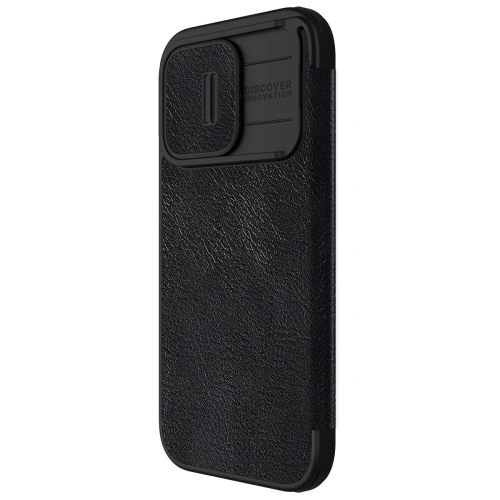 Kup Etui z klapką Nillkin Qin Leather Pro z osłoną aparatu Apple iPhone 15 Pro Max fekete - NLK1175 - {ean13} - Sklep Home Screen
