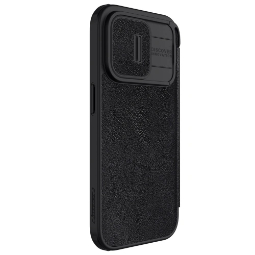 Kup Etui z klapką Nillkin Qin Leather Pro z osłoną aparatu Apple iPhone 15 Pro Max fekete - NLK1175 - {ean13} - Sklep Home Screen