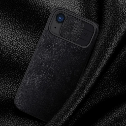 Kup Etui z klapką Nillkin Qin Leather Pro z osłoną aparatu Apple iPhone 15 Pro Max fekete - NLK1175 - {ean13} - Sklep Home Screen