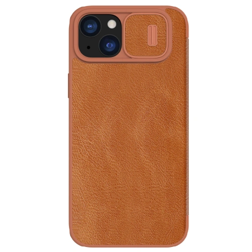 Kup Etui z klapką Nillkin Qin Leather Pro z osłoną aparatu Apple iPhone 15 Plus / 14 Plus hnědé - NLK1176 - {ean13} - Sklep Home Screen