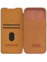 Kup Etui z klapką Nillkin Qin Leather Pro z osłoną aparatu Apple iPhone 15 brązowe - NLK1180 - {ean13} - Sklep Home Screen