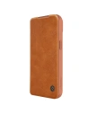 Kup Etui z klapką Nillkin Qin Leather Pro z osłoną aparatu Apple iPhone 15 brązowe - NLK1180 - {ean13} - Sklep Home Screen