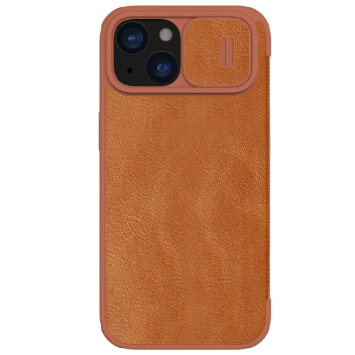 Kup Etui z klapką Nillkin Qin Leather Pro z osłoną aparatu Apple iPhone 15 brązowe - NLK1180 - {ean13} - Sklep Home Screen