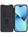 Etui z klapką Nillkin Qin Leather Pro z osłoną aparatu Apple iPhone 15 fekete