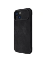 Kup Etui z klapką Nillkin Qin Leather Pro z osłoną aparatu Apple iPhone 15 fekete - NLK1181 - {ean13} - Sklep Home Screen