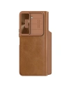Etui z klapką Nillkin Qin Leather Pro z osłoną aparatu Samsung Galaxy Z Fold 5 brązowe